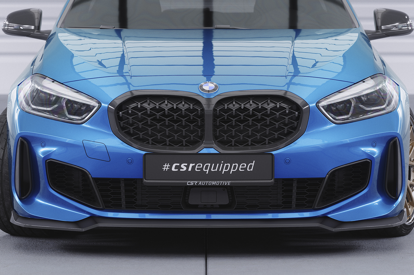 Voorspoiler BMW 1 Serie F40 M Pakket CSR Glans Zwart