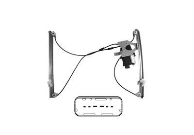 raammechanisme, 2/3 drs, incl motor, links Renault Clio, 2005-20