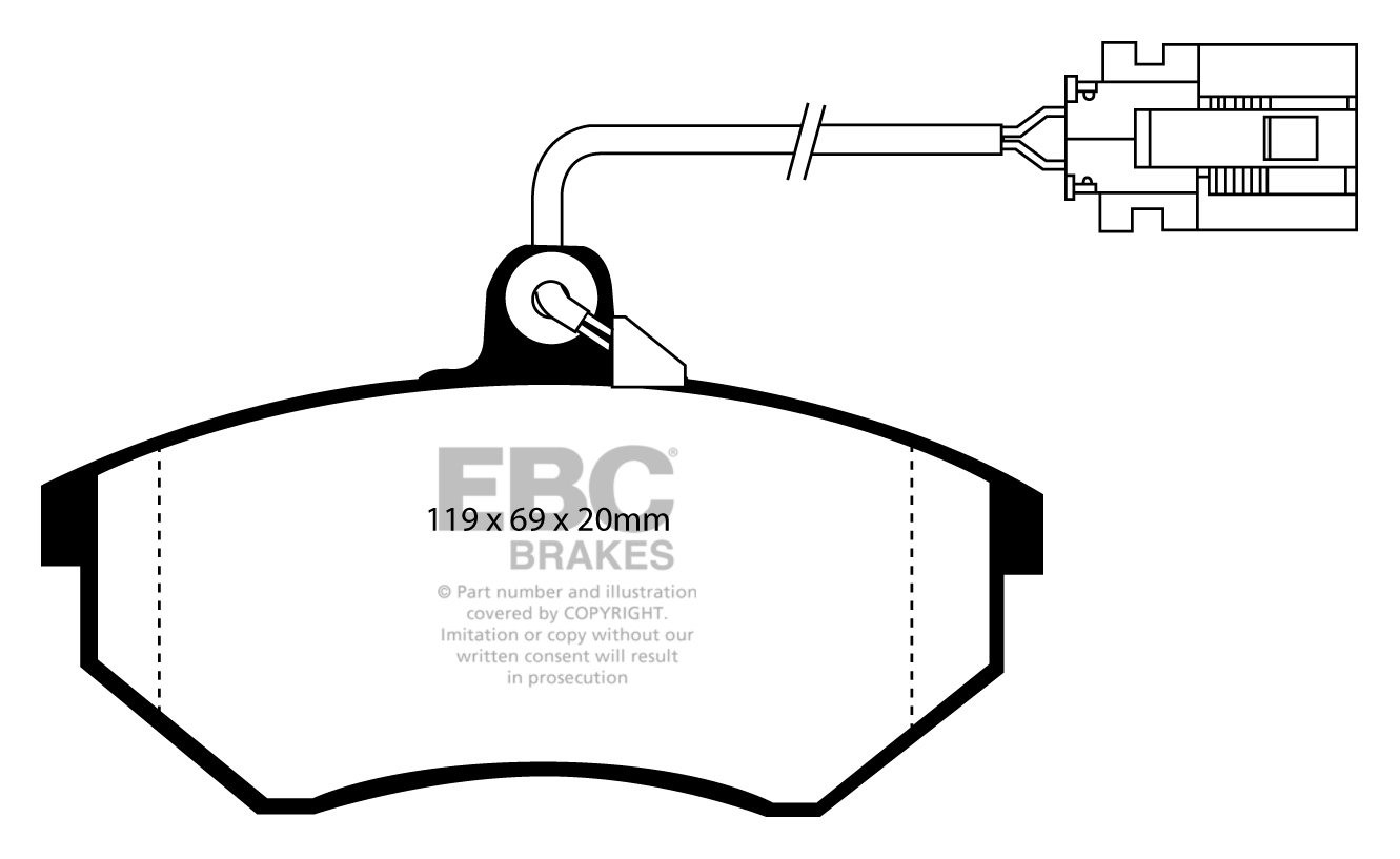 EBC Brakes VW Golf III 2.0 GTi 92-96 Remblokken voorzijde greens