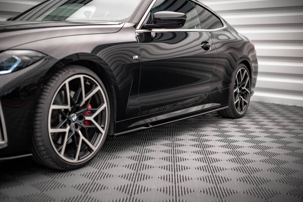 Zijskirts V.1 BMW 4-Serie G22 G23 M-Pakket Maxton Glans Zwart