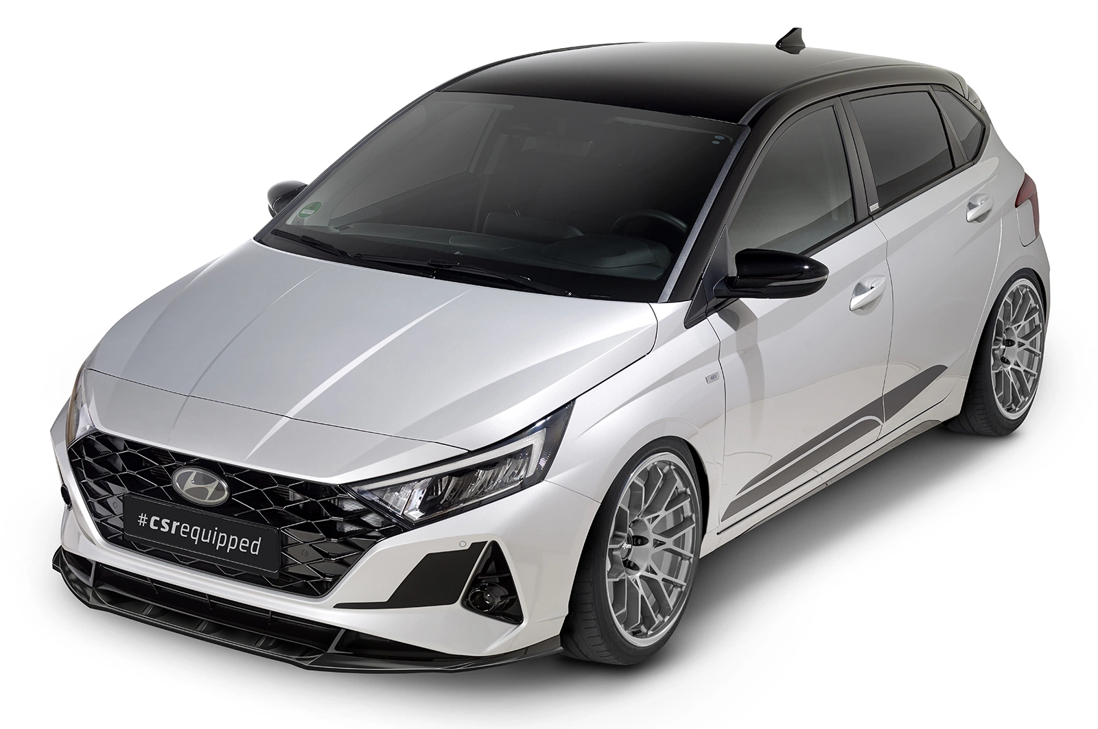 Voorspoiler Hyundai i20 (BC3) 2020-2023 (voor Facelift) Glans Zwart – CSR