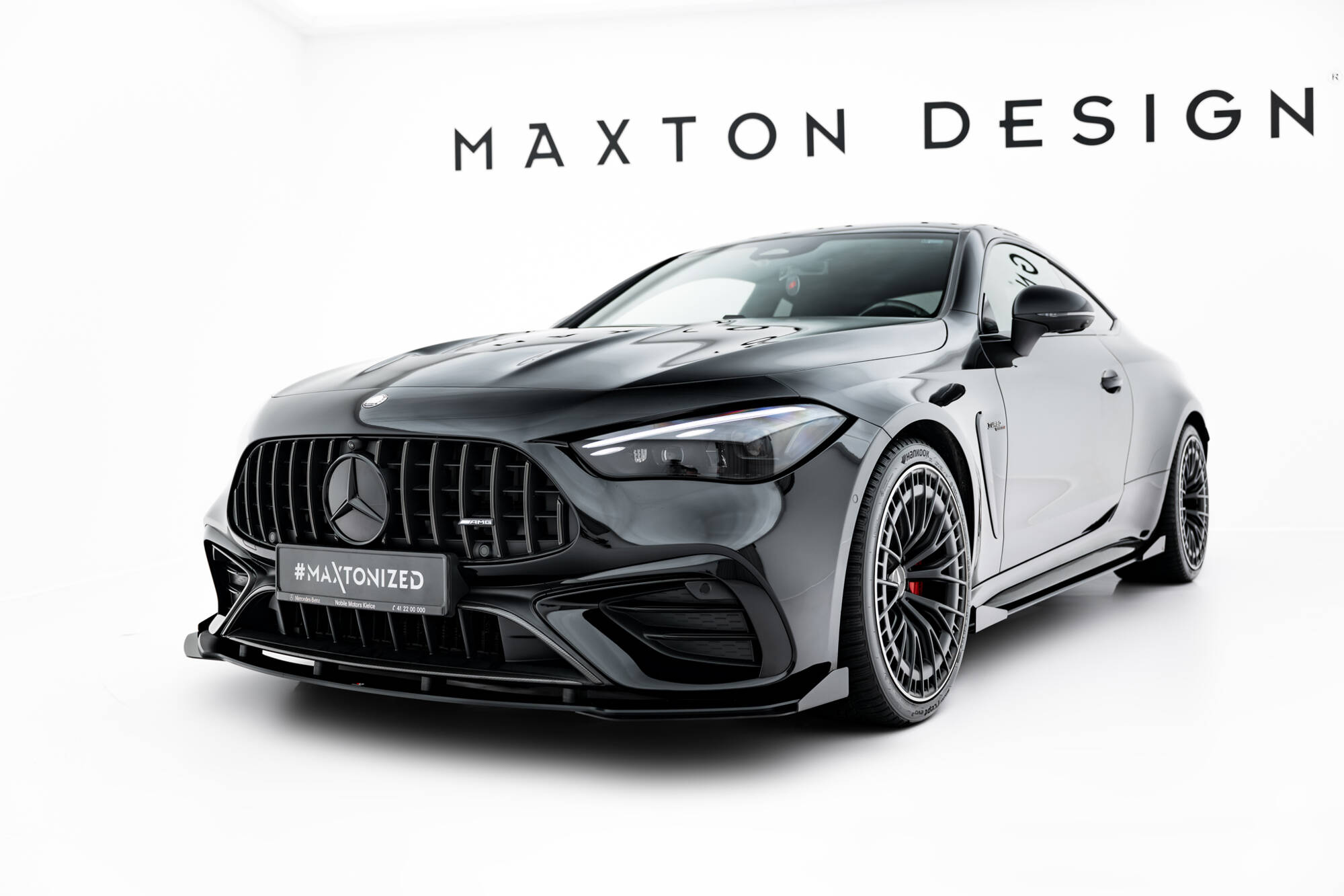 Street Pro Voorspoiler + Flaps Mercedes-AMG CLE 53 C236 Maxton Glanzend zwart