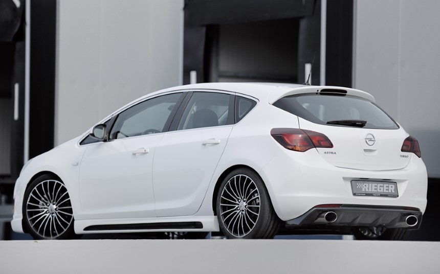 Diffuser Astra J Rieger uitlaat links + rechts carbon-look