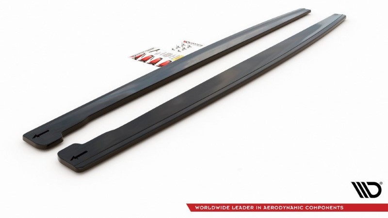 Zijskirts Diffusers Jaguar XJ X351 Glanzend Zwart