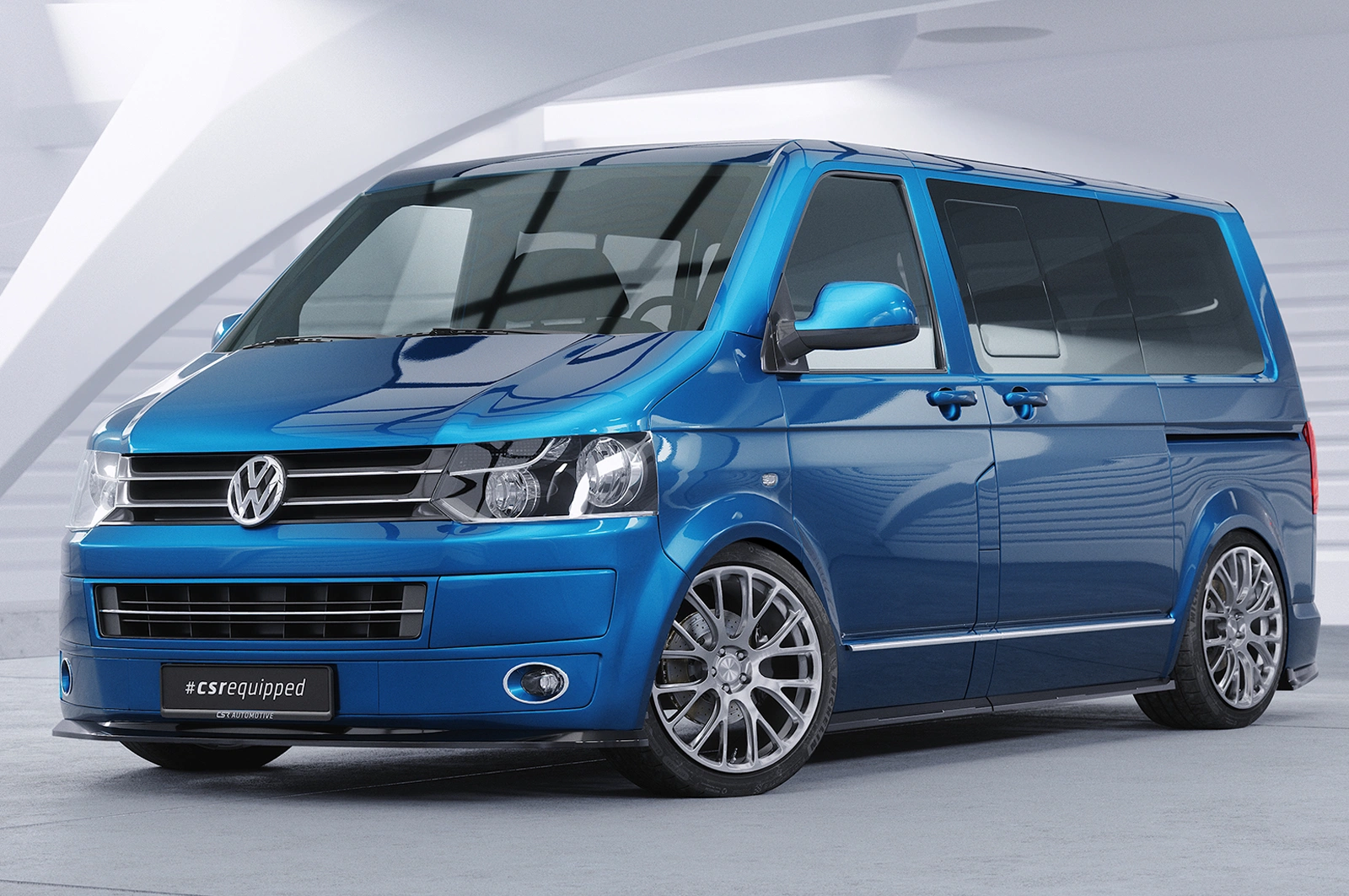 Voorspoiler VW T5 Bus glans zwart – 09/2009–07/2015