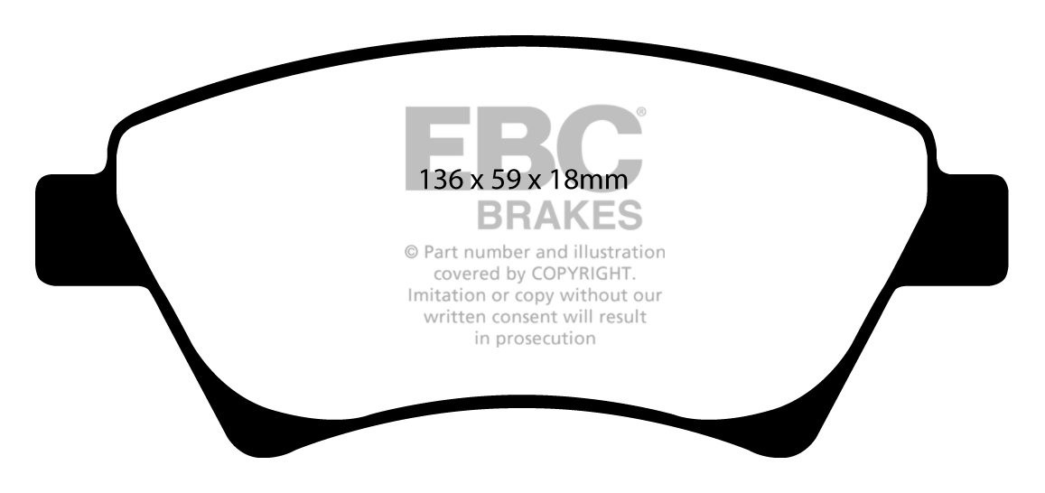 EBC Brakes RENAULT Grand Scenic 1.9 TD 2004-2005 Remblokken voor