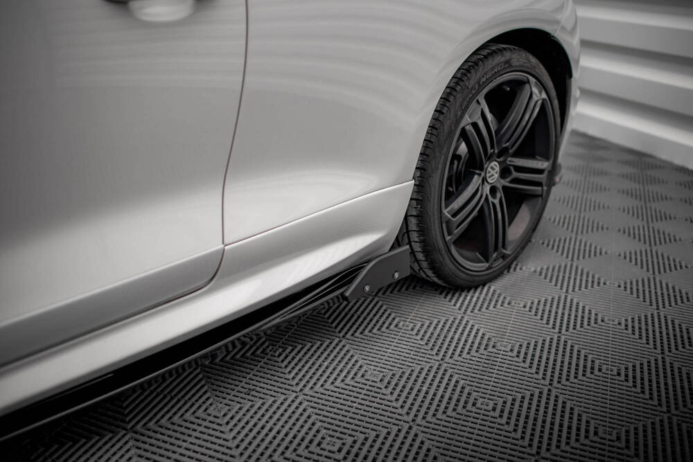 Zijskirts V.2 met Canards Volkswagen Scirocco R Maxton Glans Zwart