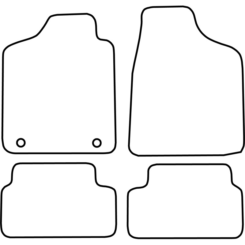 Automatten Velours  Fiat Panda 1981-2003