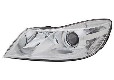 koplamp, H7+H1, elektr verstelb, incl stelmotortje, rechts Skoda