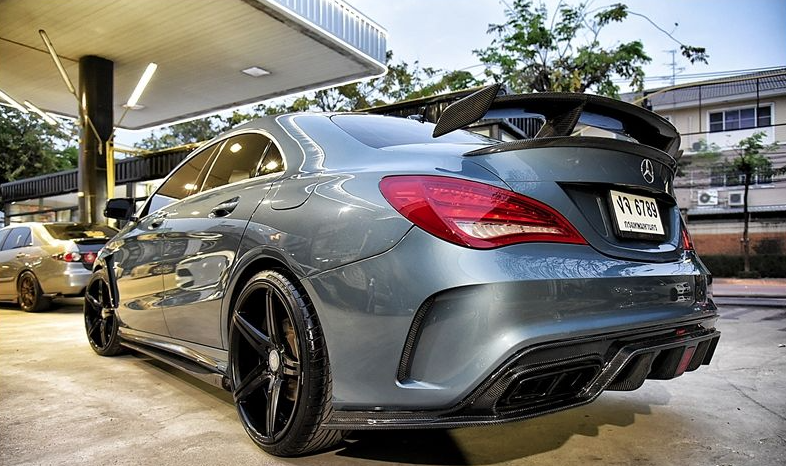 Carbon Diffuser met LED Mercedes CLA W117 AMG Pakket