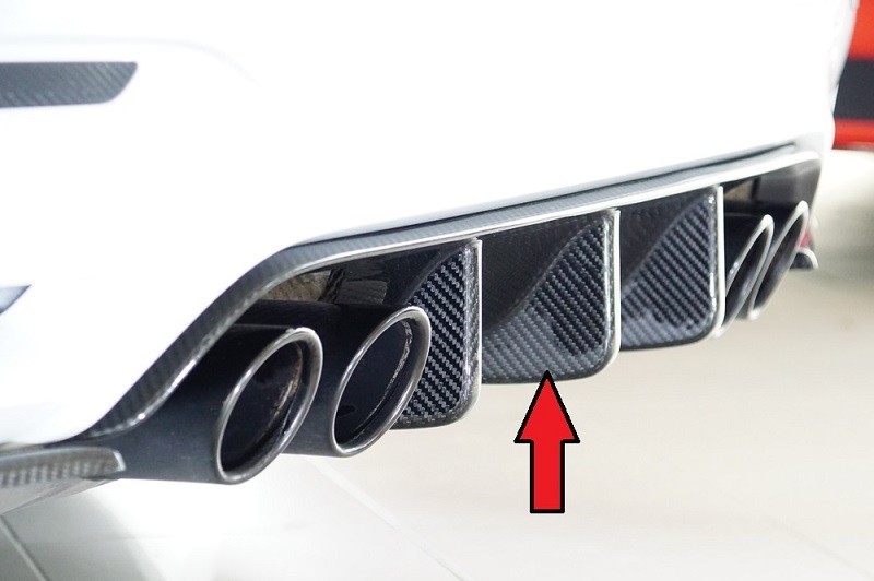 Achterbumper Diffusor Carbon Rieger BMW M4/M3 F82/F80 2014-