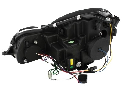 Koplampen Mercedes-Benz E-Klasse Typ W211 DRL look 06-08 Zwart