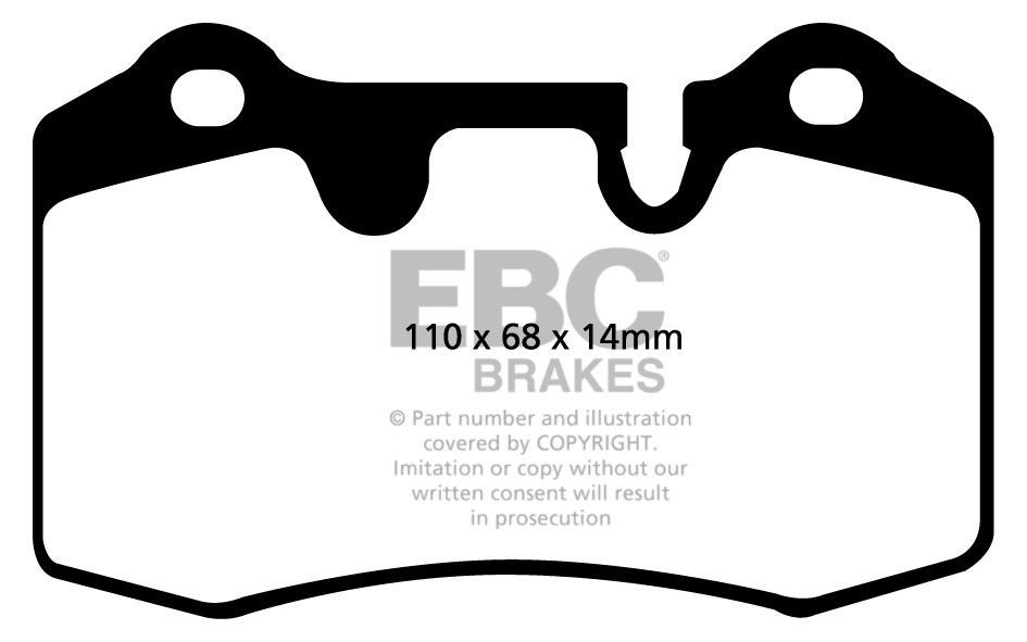 EBC Brakes FERRARI 360 3.6 (Pads with wear indicator slot) 99-20