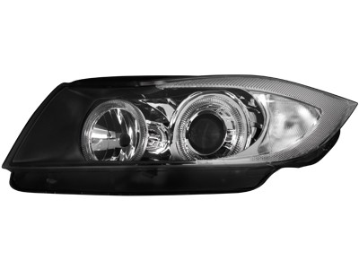 Koplampen BMW 3 serie E90 E91 Angel Eyes zwart