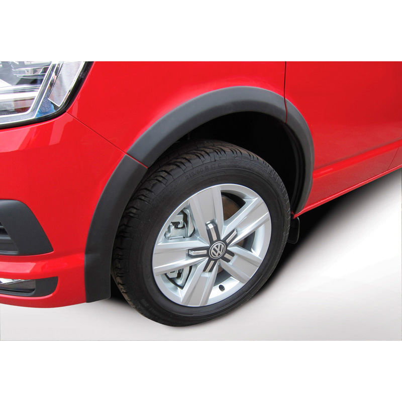 RGM Spatbordverbreders  Volkswagen Transporter T6.1 2019-2022 Korte wielbasis - rechter schuifdeur - Dubbele achterdeur - Zwart
