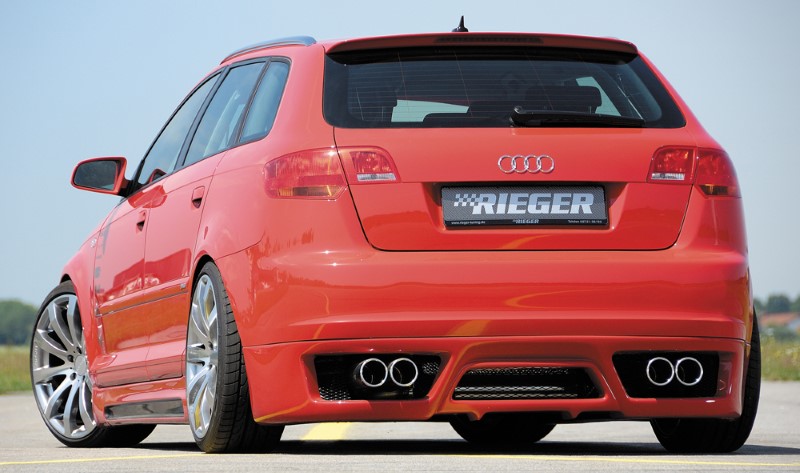 Achterbumper Diffusor Audi A3 8P Sportback Rieger
