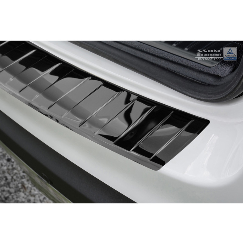 Zwart-Chroom RVS Achterbumperprotector  Mercedes GLC 2015-2019 & FL 2019- 'Ribs'