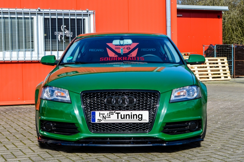 Voorspoiler Audi A3 8P S-Line FL Glans Zwart