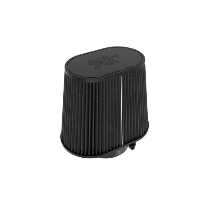 K&N Universeel Dryflow Zwart Luchtfilter Ovaal/Conisch 102mm aansluiting, 146mm x 229mm onder, 178mm x 114mm top, 191mm hoogte (RU-3132HBK)