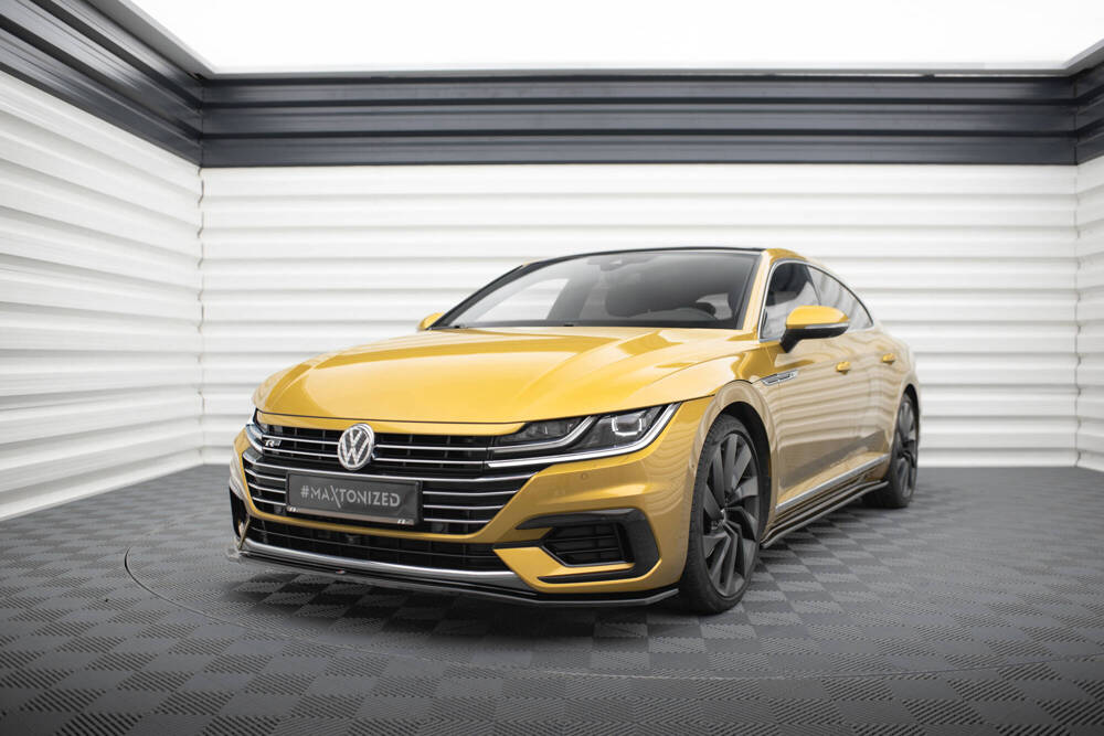 Voorspoiler V.1 Volkswagen Arteon Maxton Zwart Glans
