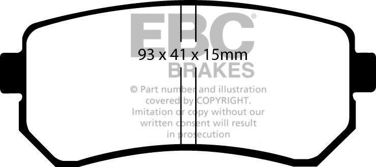 EBC Brakes KIA Cee'd 1.6 2007-.. Remblokken achterzijde greenstu