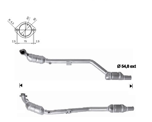 Mercedes C240 2597 cc 125 Kw / 170 cv 112916 W203 Magnaflow CAT