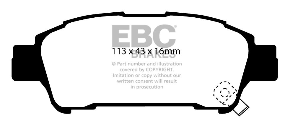 EBC Brakes TOYOTA Avensis Verso 2.0 2001-2006 Remblokken achterz
