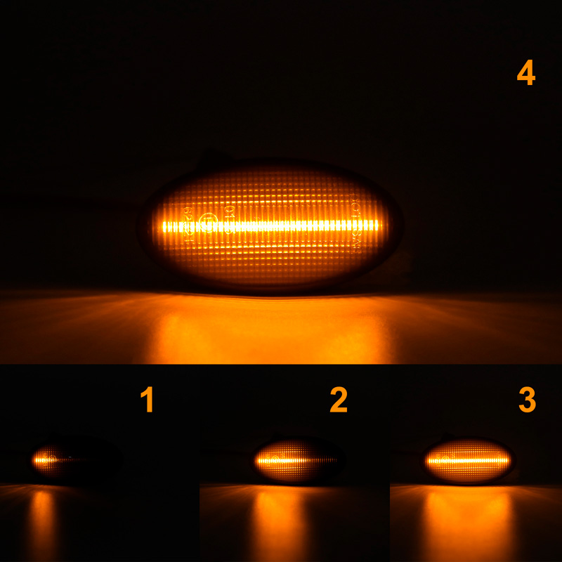 Set LED Zijknipperlichten  Suzuki/Opel/Fiat diverse modellen - Rookgrijs- incl. Dynamic Running Light