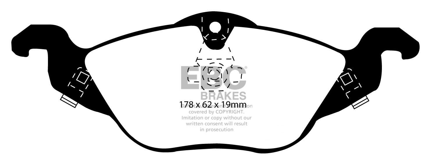 EBC Brakes OPEL Astra G 2.0 D 98-2001 Remblokken voorzijde