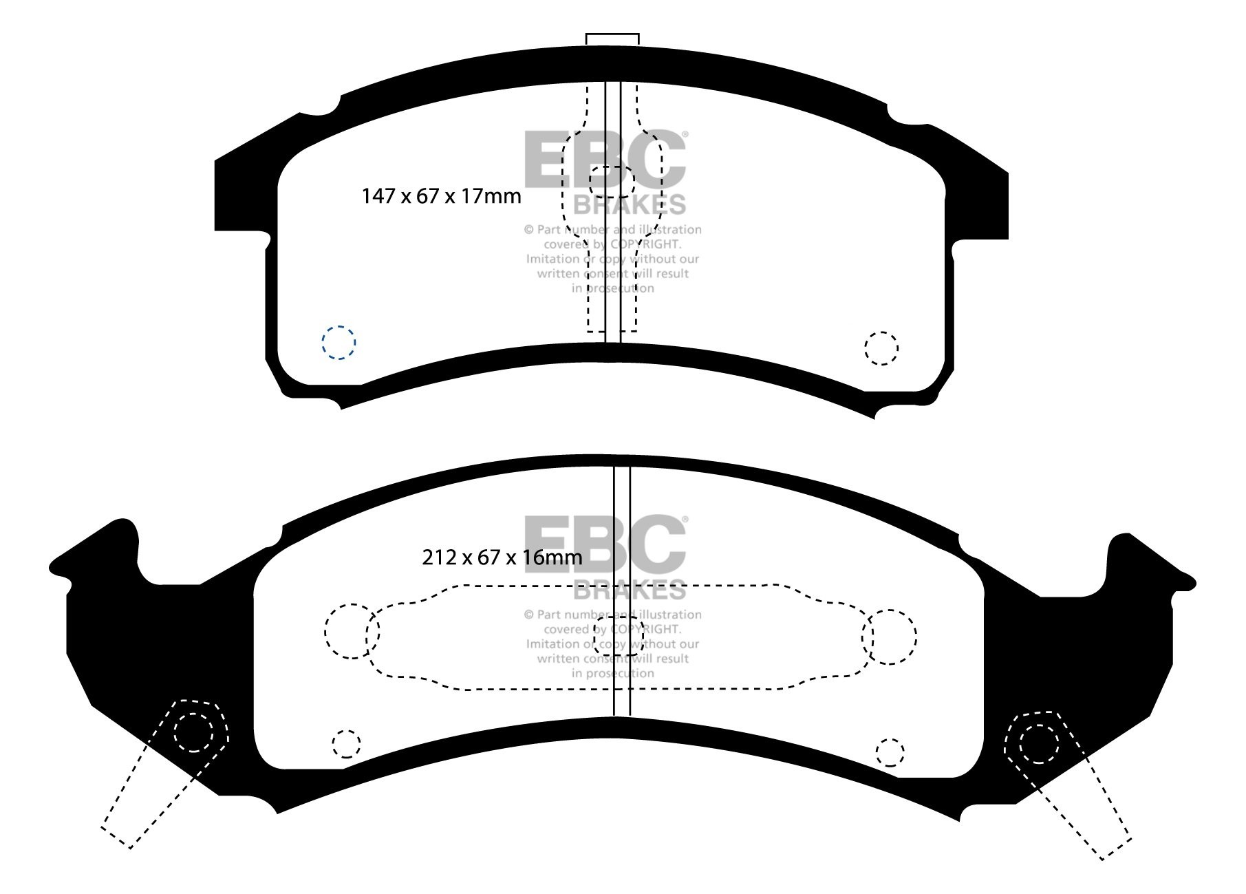 EBC Brakes MORRIS Mini 1275 GT 74-80 Remblokken voorzijde