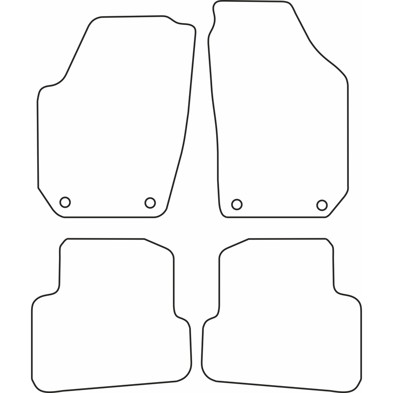 Automatten Velours  Skoda Fabia combi 2008-2014
