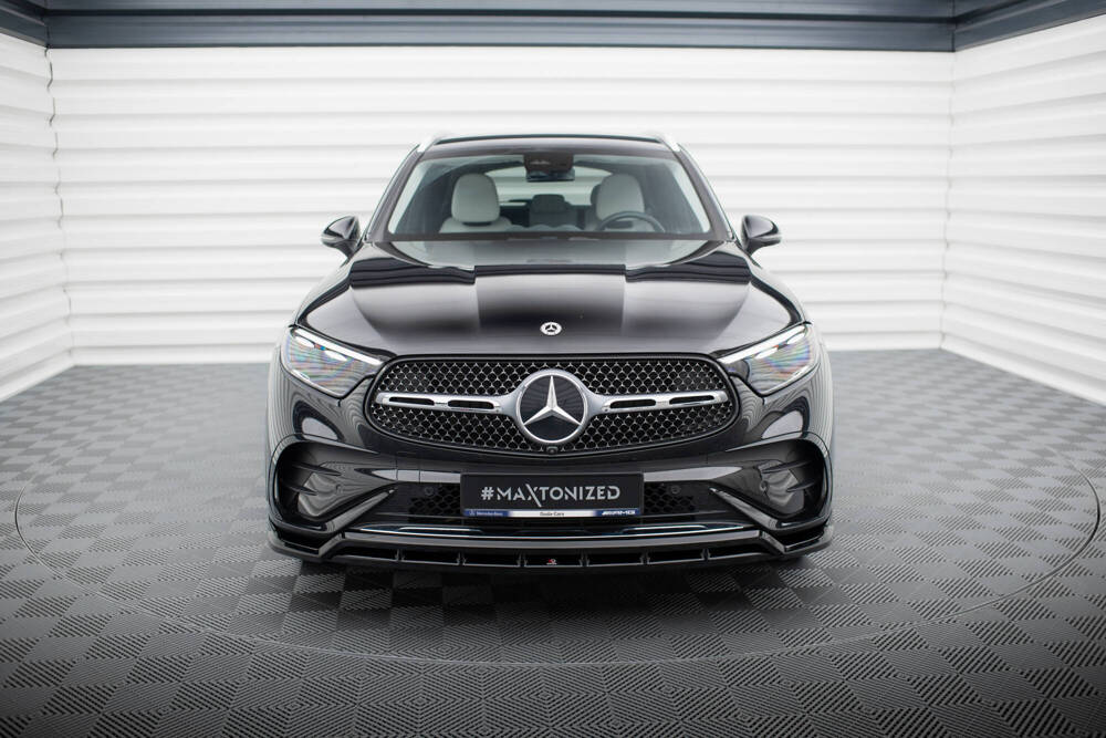 Voorspoiler Mercedes GLC AMG Pakket X254 Maxton Glans Zwart