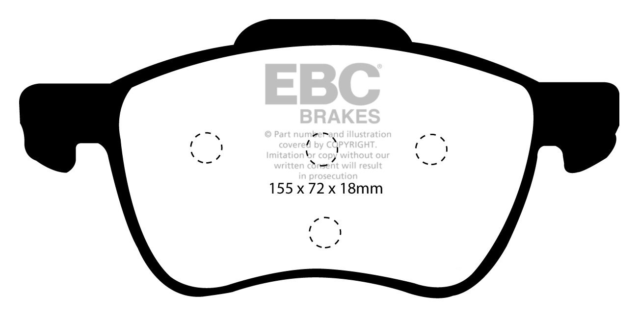 EBC Brakes VOLVO V70 2.3 Turbo T5 2000-2007 Remblokken voorzijde