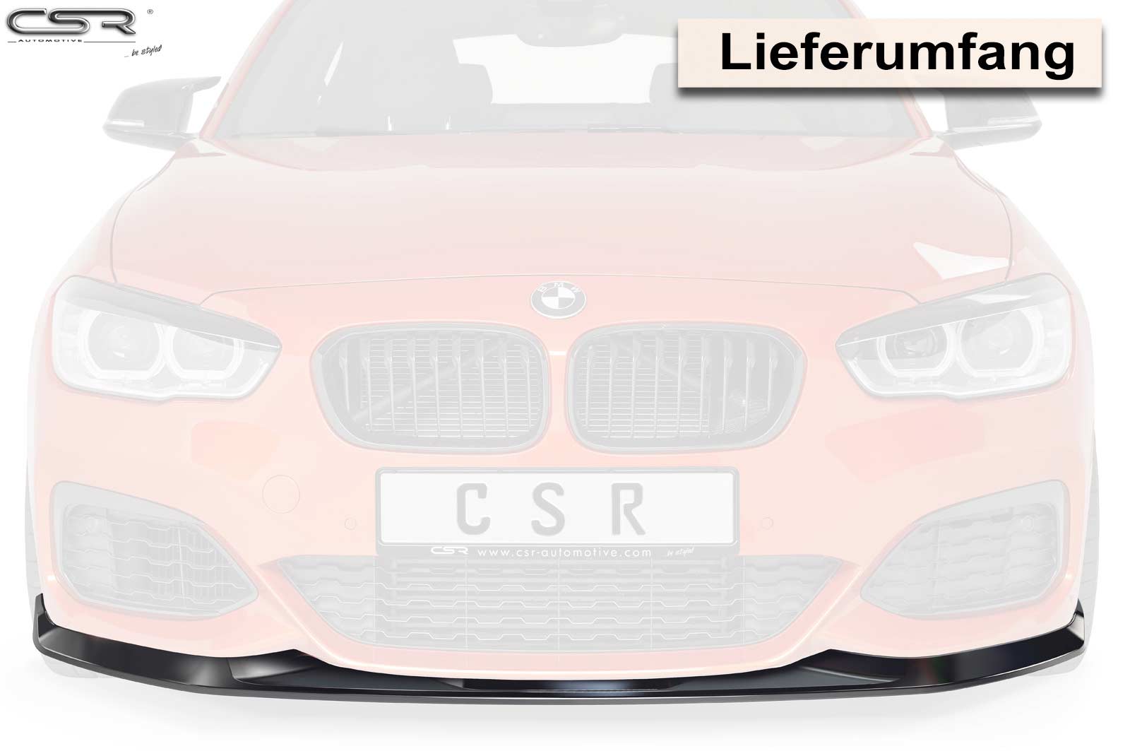 Voorspoiler BMW 1 Serie F20/F21 Glans Zwart