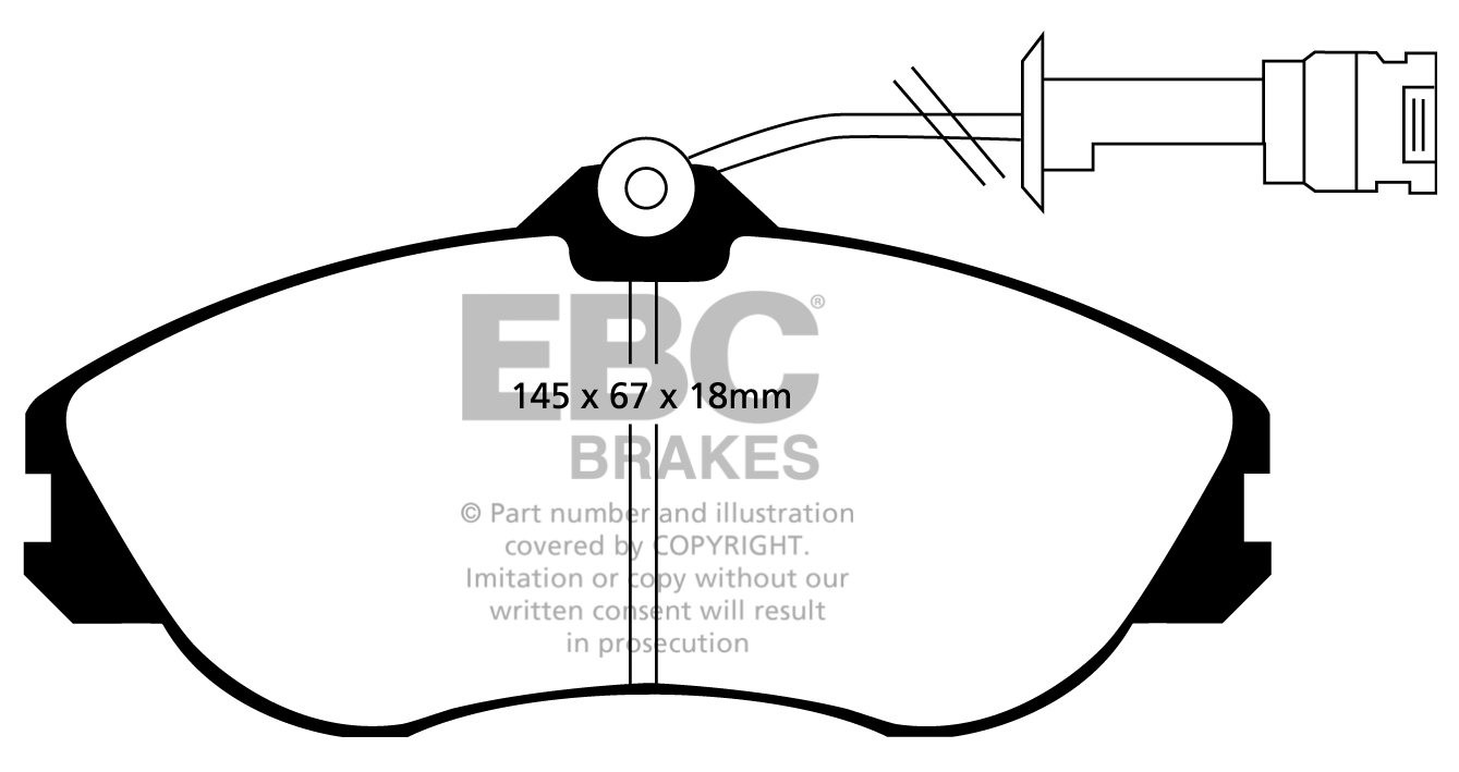 EBC Brakes AUDI 100 Quattro 2.0 86-87 Remblokken voorzijde
