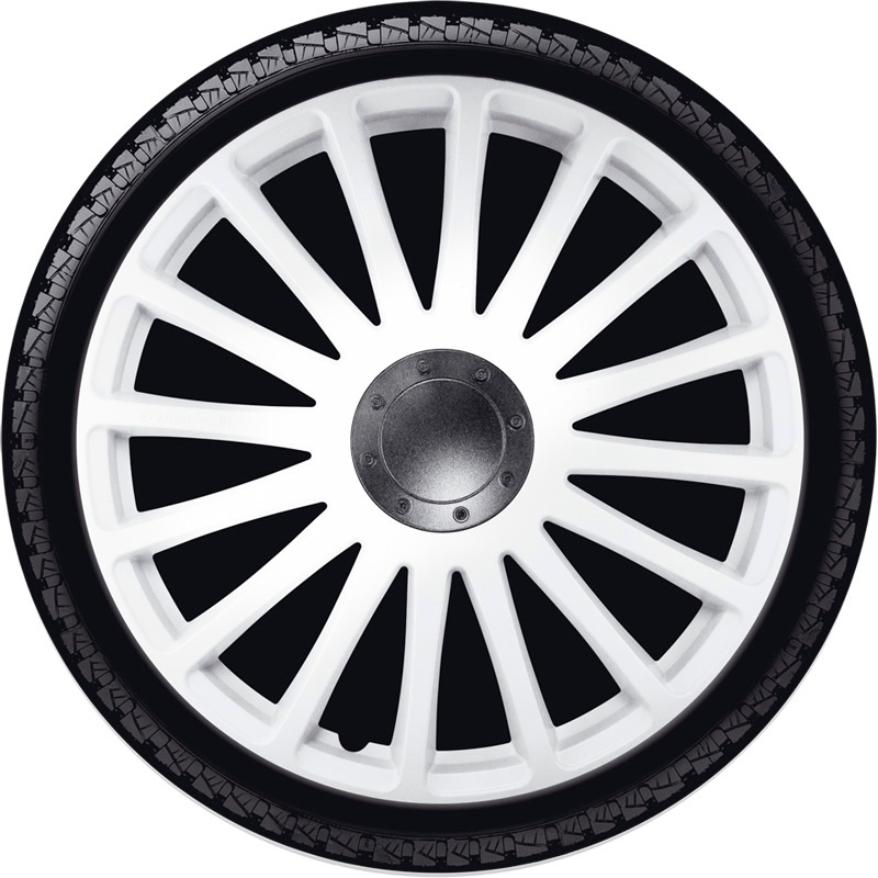 4-Delige J-Tec Wieldoppenset Grand Prix 15-inch wit