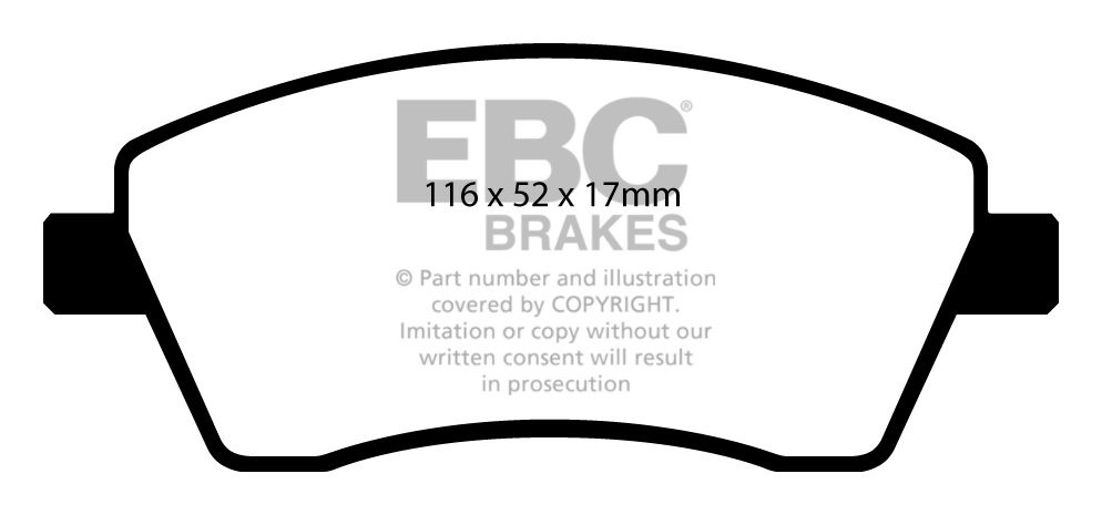 EBC Brakes NISSAN Micra 1.6 (K12) 2005-2010 Remblokken voorzijde