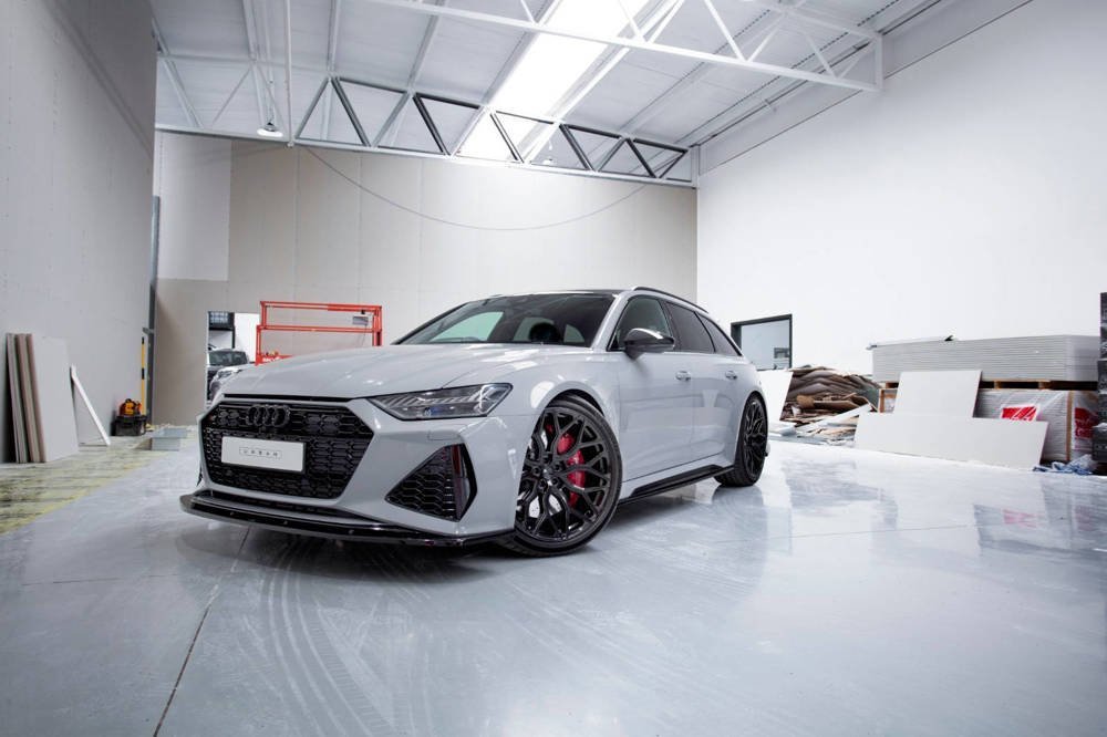 Voorspoiler V.2 Audi RS6 / RS7 C8 Maxton Glanzend Zwart