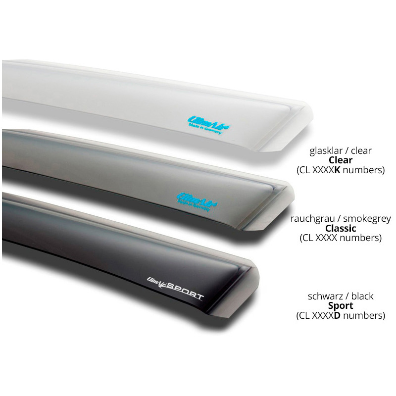 Zijwindschermen Helder  Chrysler PT-Cruiser 2000-2010