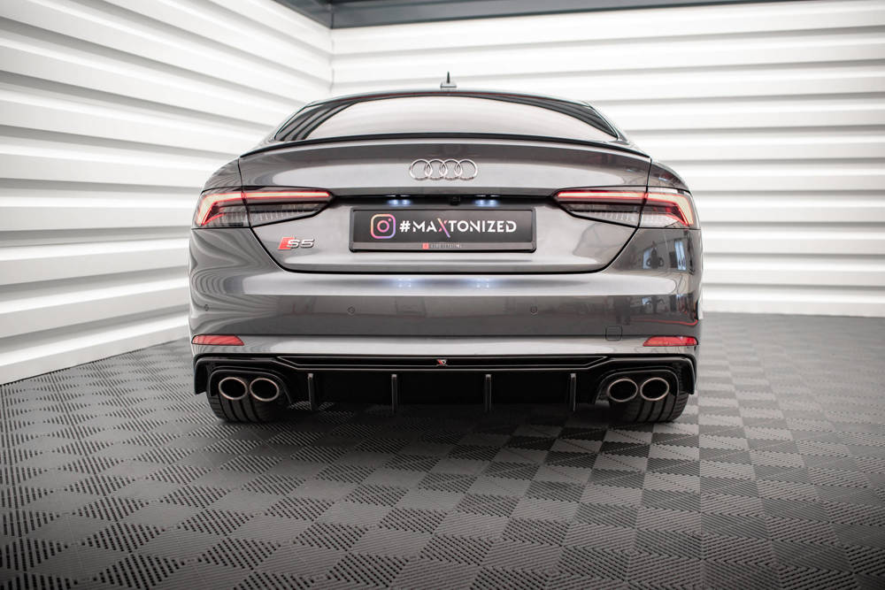 Achter Aanzet Audi S5 A5 F5 Coupe / Sportback Glanzend Zwart
