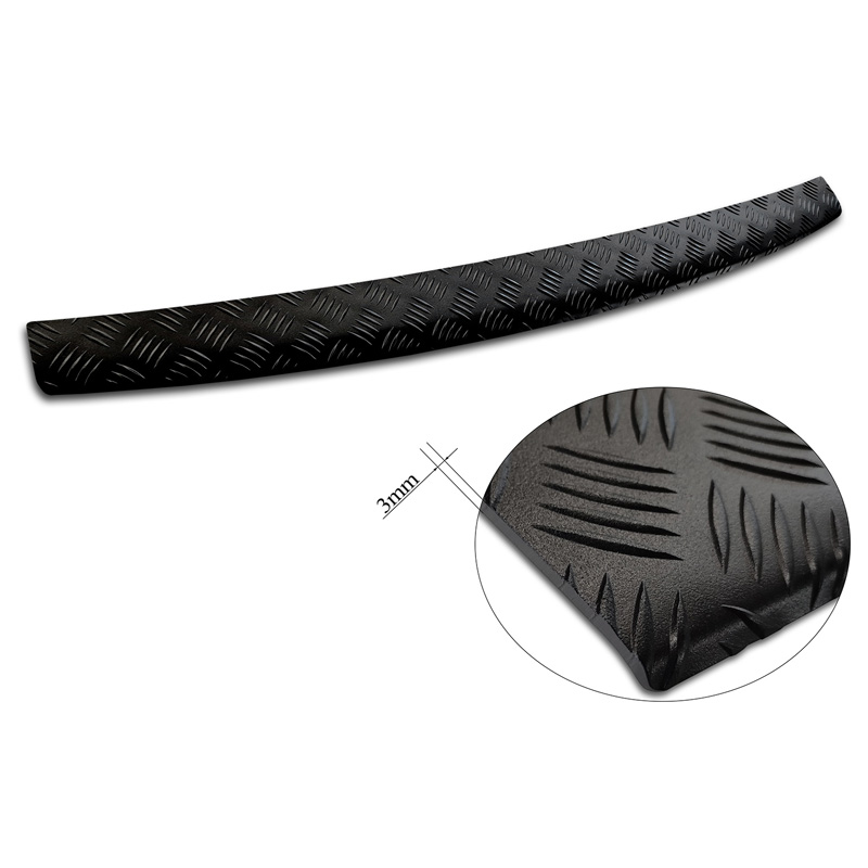 Matzwart Aluminium Achterbumperprotector  Jeep Cherokee Facelift 2018- 'Riffled Plate'