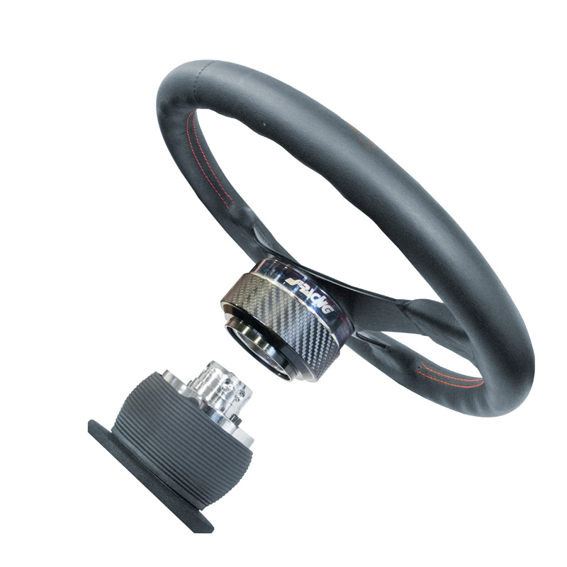 Simoni Racing Quick Release stuurnaaf Carbon/Chroom - Lengte 55mm