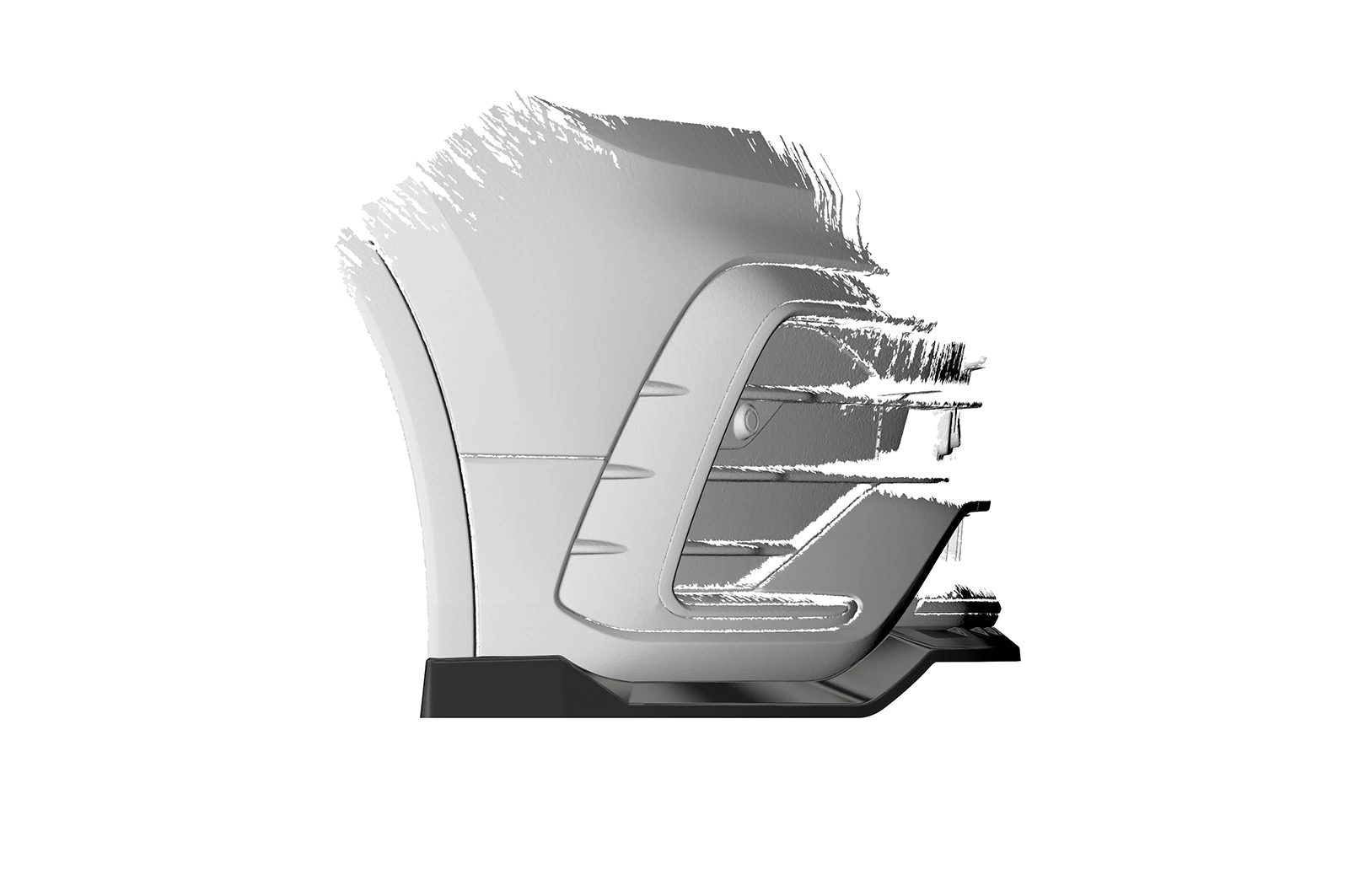 Voorspoiler VW Tiguan II (Typ AD1) R-Line 09/2020–heden (Facelift) – CSR Automotive – Glans Zwart