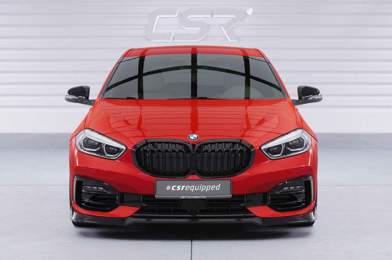 Voorspoiler BMW 1er F40 glans zwart