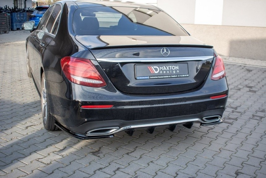 Spoiler uitbreiding Mercedes E W213 AMG-Line Maxton Design glans zwart