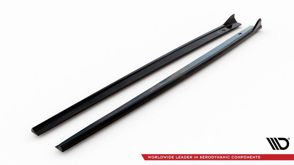 Zijskirts Diffusers Audi RS3 8V FL Sedan Glanzend Zwart V.3
