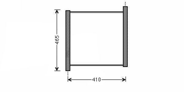 Radiator MCC SMART 07->> 380x410x14. 1.0I -12V/0.8 CDI +/-AC
