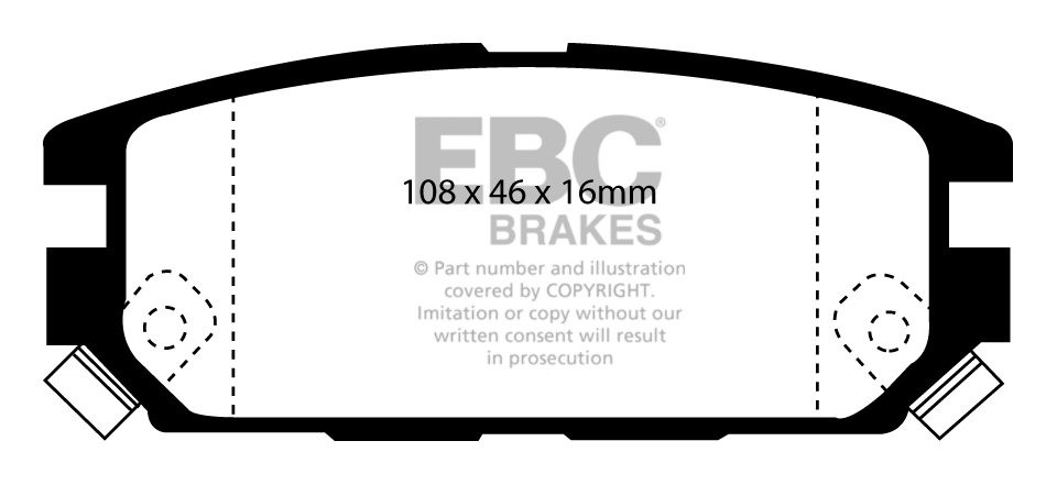 EBC Brakes MITSUBISHI Galant 2.5 (E88A) 93-96 Remblokken achterz