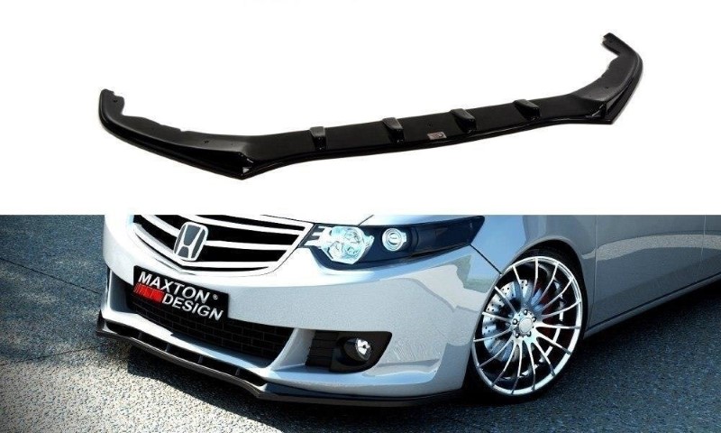 Voorspoiler Honda Accord MK 8 Preface Model Glanzend Zwart