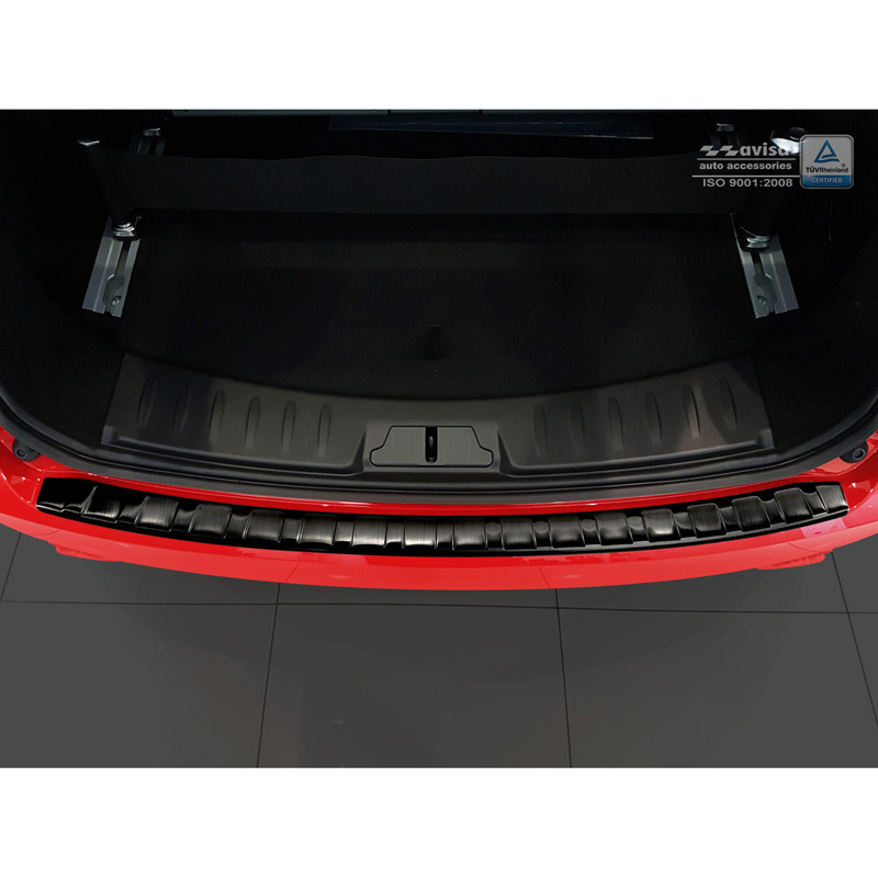 Zwart RVS Achterbumperprotector  Jaguar E-Pace 2017-2020 & FL 2020- 'Ribs'